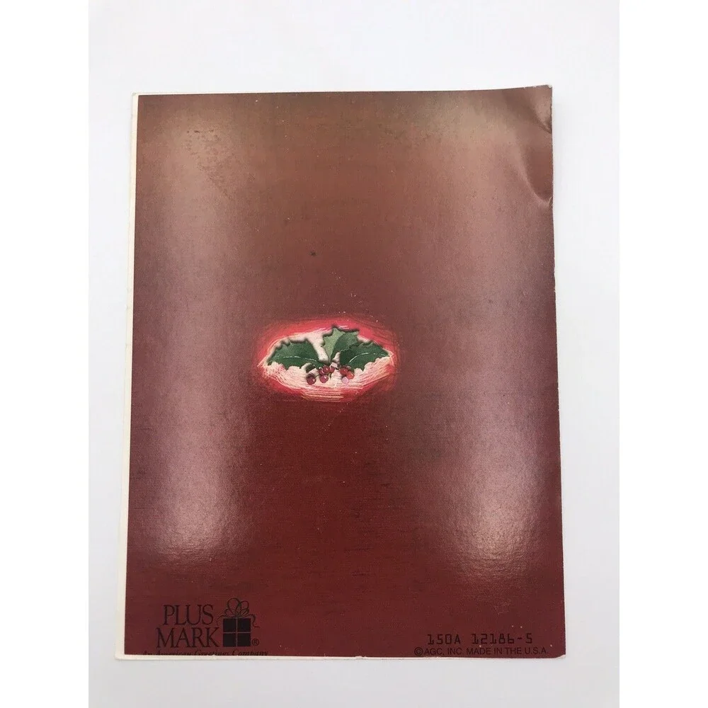 Vintage Plus Mark Christmas Symbols Cards/Envelopes Set of 4